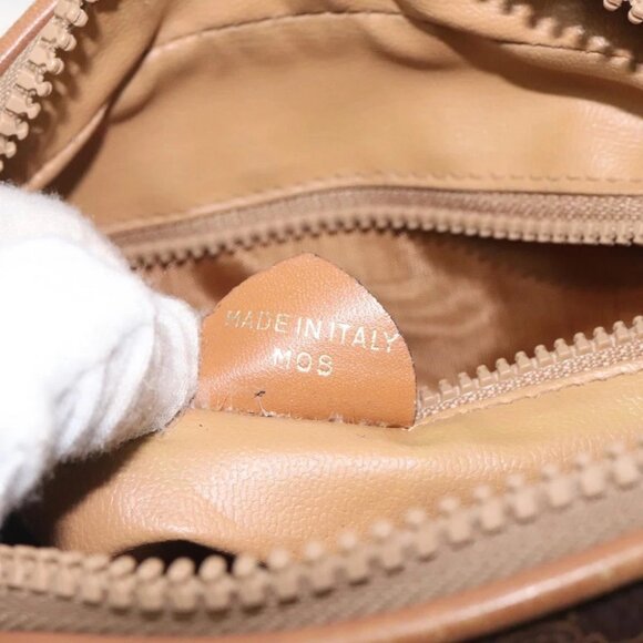 CELINE Macadam Canvas Shoulder Bag PVC Leather Brown Gold Auth BA1891 - Picture 6 of 16